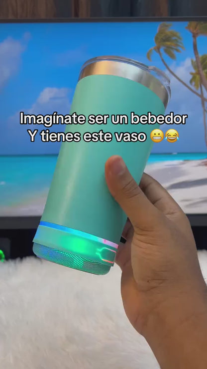 vaso Inteligente 2 en 1 con Parlante Bluetooth – Disfruta Música y Bebidas en Todo Momento
